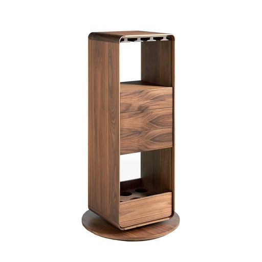 [3115] Obrotowa szafka barowa z orzecha włoskiego 