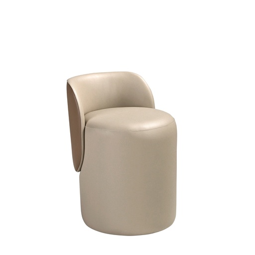 [5187] Puff z polipielu w kolorze misiowym i brązowym