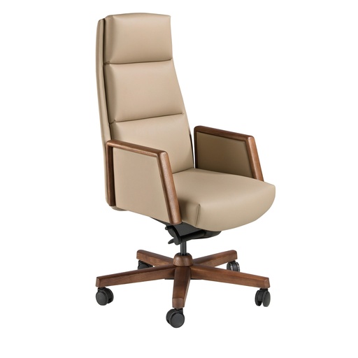 [4213] Mink leatherette Swivel Office Chair