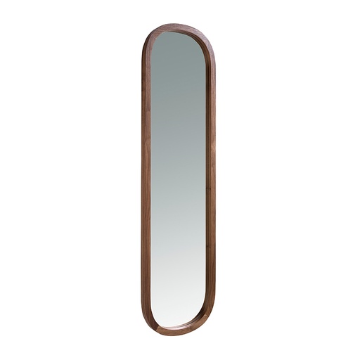 [3234] Oval walnut wall mirror