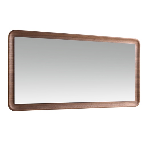 [3248] Rectangular walnut wall mirror