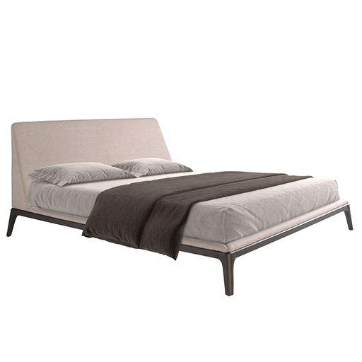 [7155] Letto in tessuto grigio