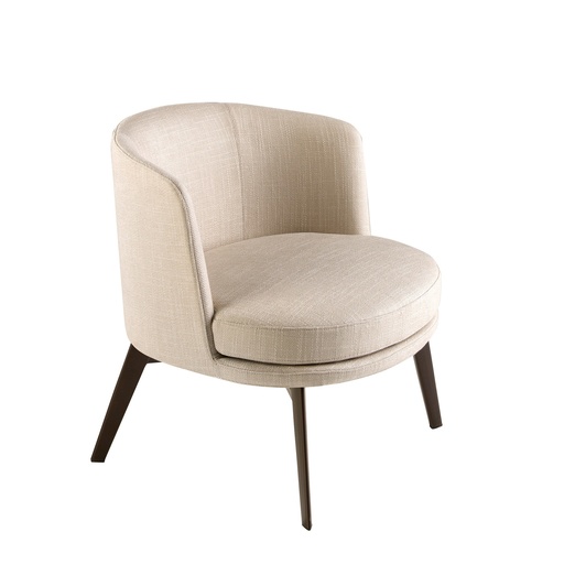 [5108] Cream fabric armchair