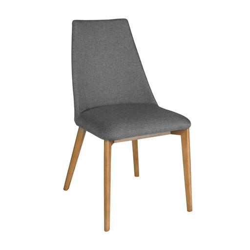 [4143] Dark grey fabric chair