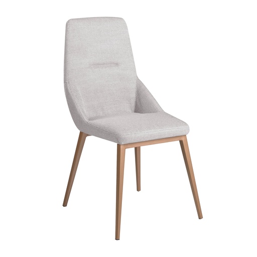 [4132] Light grey fabric chair