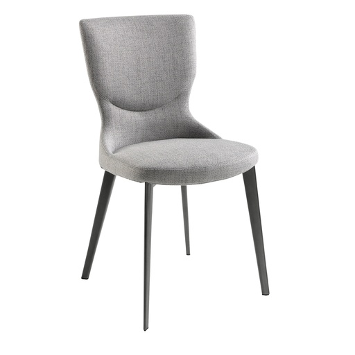 [4131] Grey fabric chair