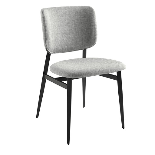 [4147] Light grey fabric chair