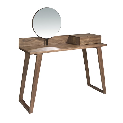 [7000] Walnut dressing table with mirror