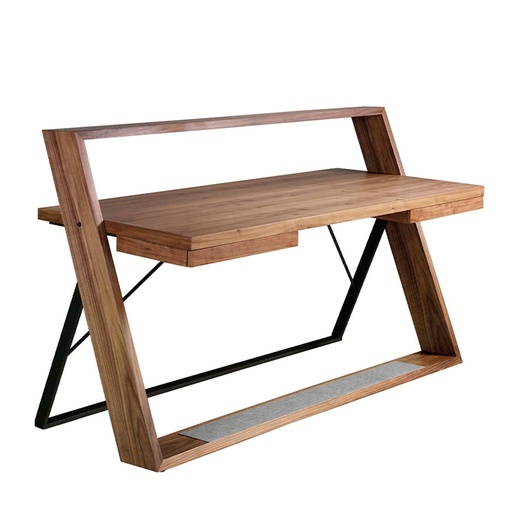 [3216] Miza iz oreha in črnega jekla