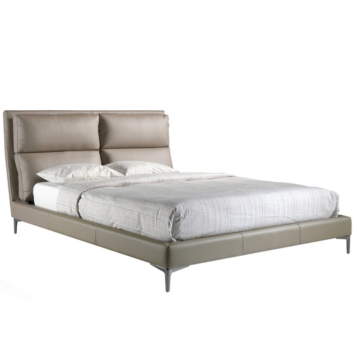 [7014] Mink coloured leatherette bed