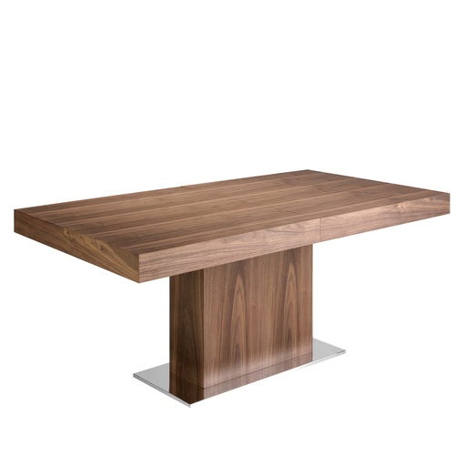 [1015] Mesa comedor extensible rectangular nogal