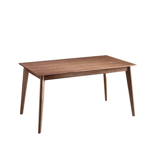 [1008] Mesa comedor extensible rectangular nogal