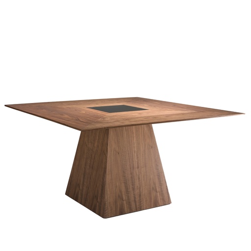 [1079] Square walnut dining table