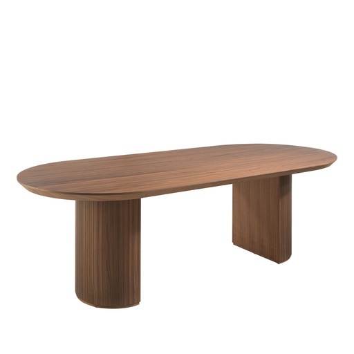 [1104] Oval Half Point walnut dining table