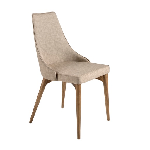 [4032] Brown fabric chair