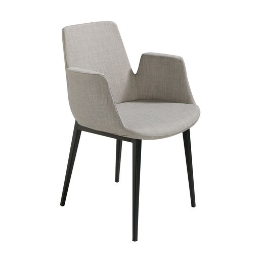 [4002] Grey fabric chair