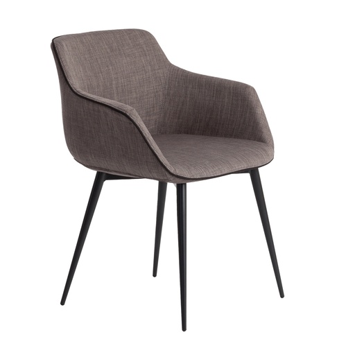 [4005] Dark grey fabric chair