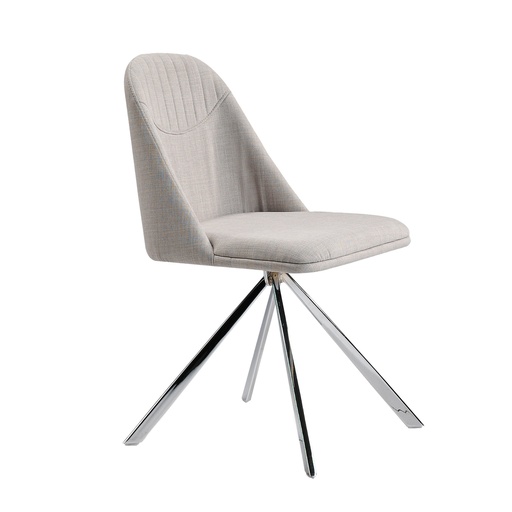 [4020] Grey fabric swivel chair