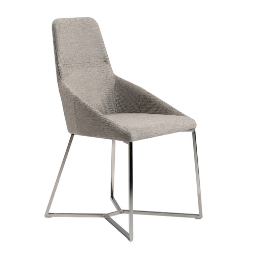 [4008] Chaise en tissu gris