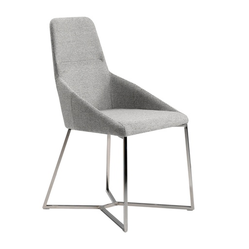 [4008] Grey fabric chair