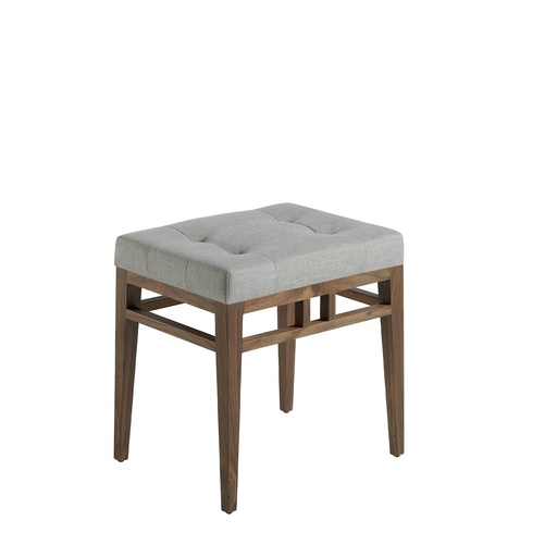 [5027] Grey fabric stool