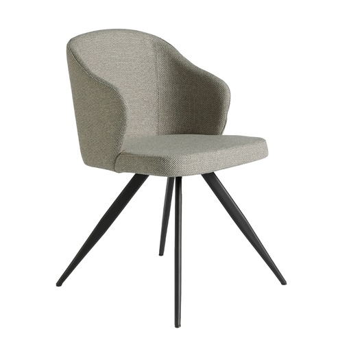 [4057] Grey fabric chair