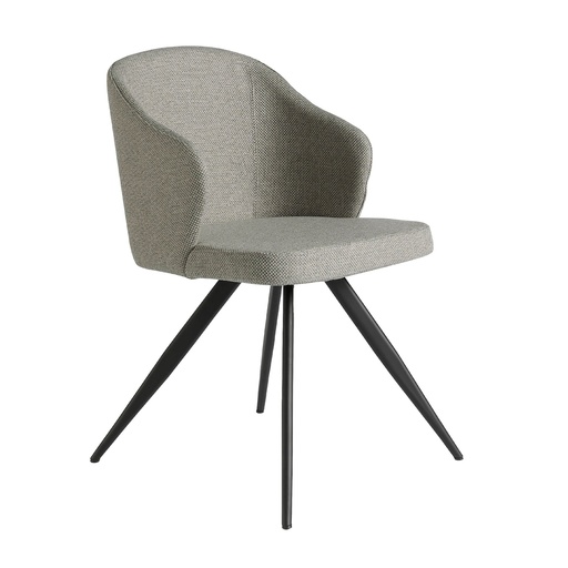 [4057] Grey fabric chair