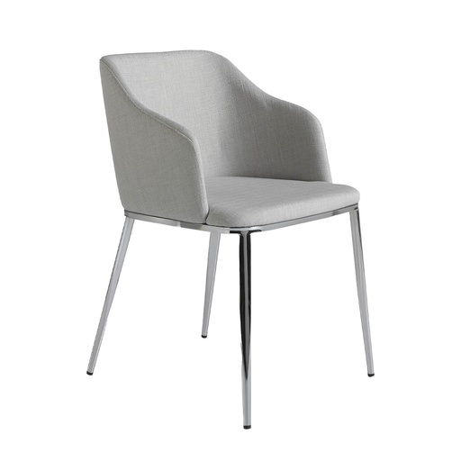 [4050] Grey fabric chair