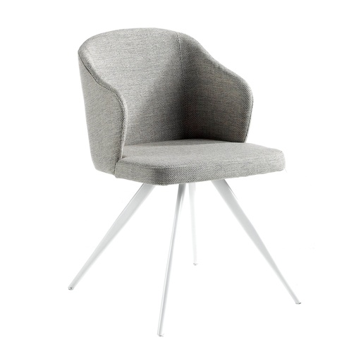 [4056] Grey fabric chair