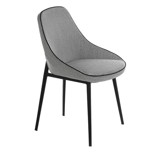 [4082] Grey fabric chair