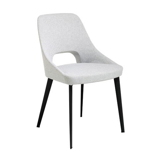 [4101] Grey fabric chair