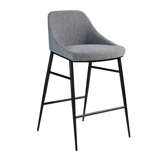 [4103] Grey fabric stool