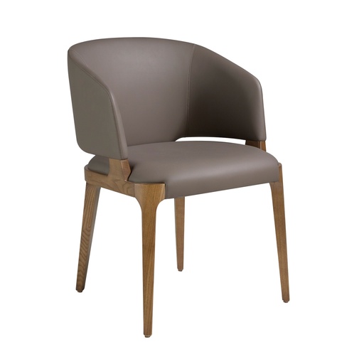 [4108] Dark mink leatherette chair