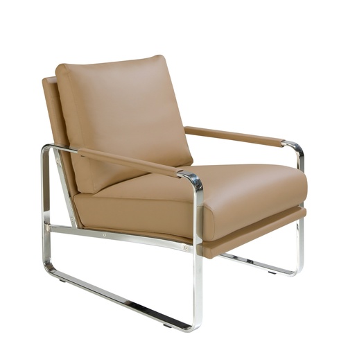 [5046] Mink leatherette armchair