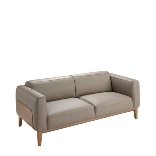 [6029] 3 seater mink leather sofa