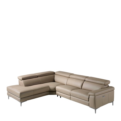 [6042] Relaxsofa rechts Chaiselongue in Leder Nerz