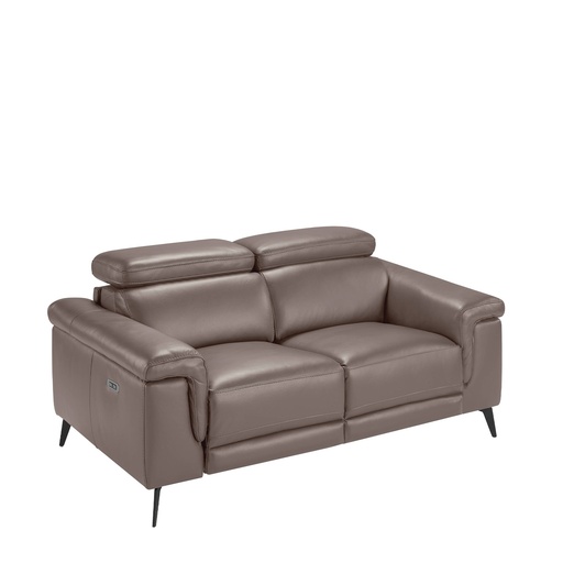 [6106] Relaxsofa 2-Sitzer Nerz Leder