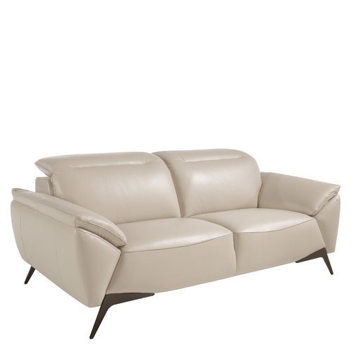 [6131] 2-sitziges Sofa aus Leder in taupe