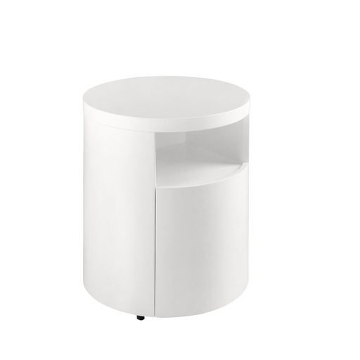 [7006] Bedside table white wood