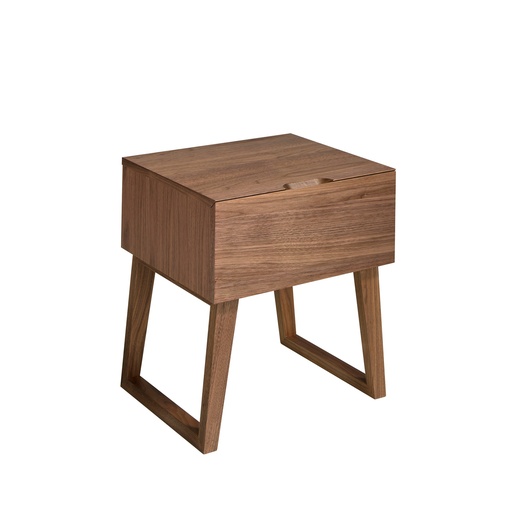 [7005] Bedside table walnut