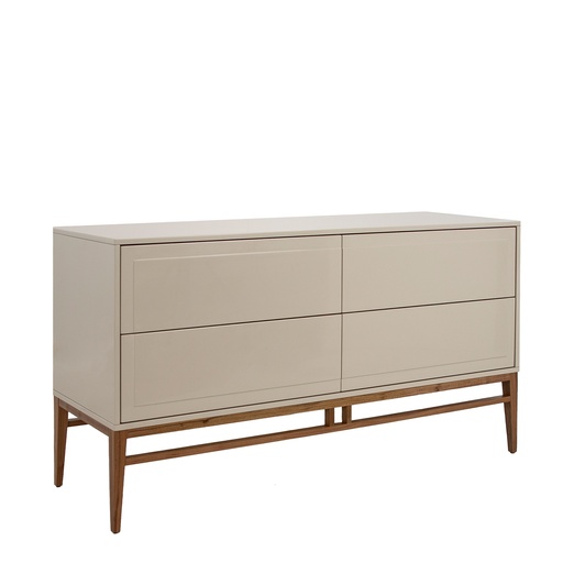 [3074] Aparador madera beige y nogal