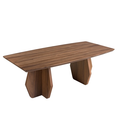 [2142] Table basse ovale en noyer