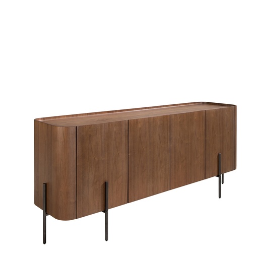 [3239C-LIQ] Walnut and dark steel sideboard