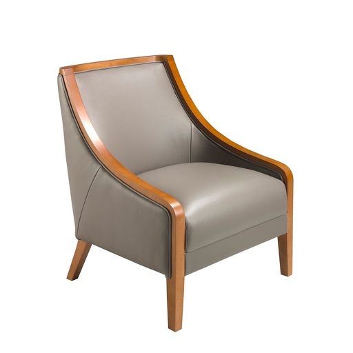 [5126] Серое кожаное кресло