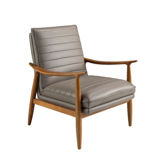 [5130] Ciemnoszary fotel skórzany