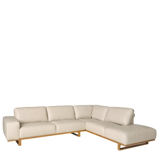 [6203] Right corner sofa in sand leather