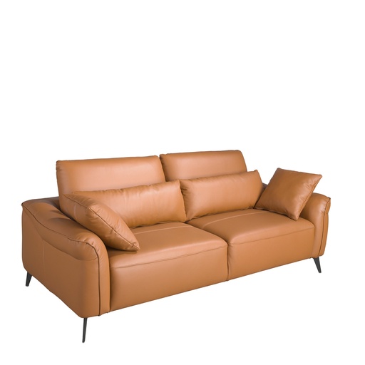 [6208] 3 seater sofa brown leather