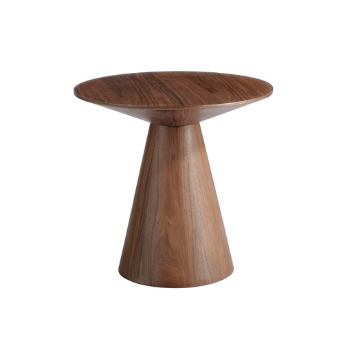 [2043] Round walnut corner table