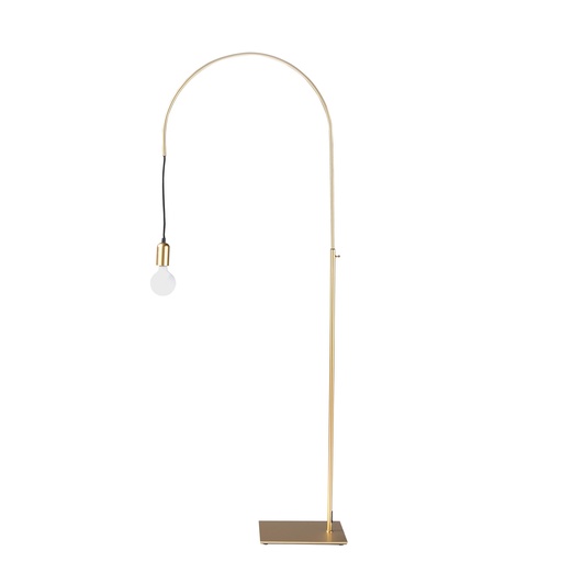 [8056] Floor lamp, adjustable in height in golden steel