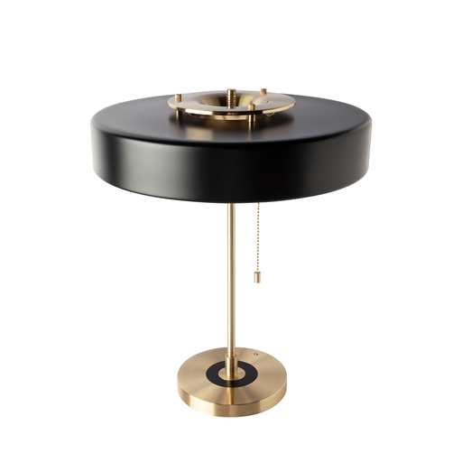 [8061] Table lamp in gold aluminium and black aluminium